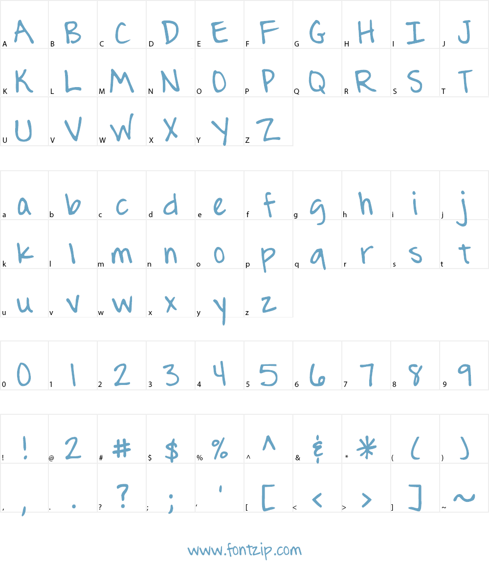DJB Journaling Font Font Character